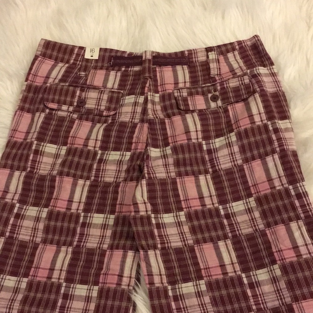 NEW | Girls | plaid pants | burgundy & pink - Picture 8 of 8